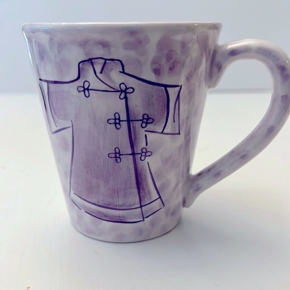 World Market Purple Splatter Kimono Design Coffee Tea Mug - Picture 6 of 6